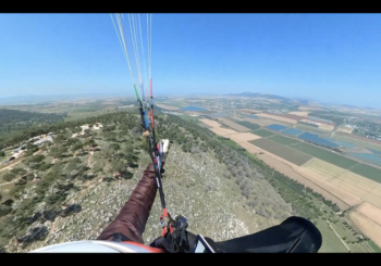 Полет на параплане гора Гильбоа, Израиль